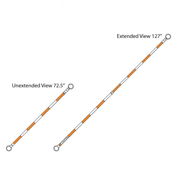 Cone Bar – 10’ Orange/White, Reflective